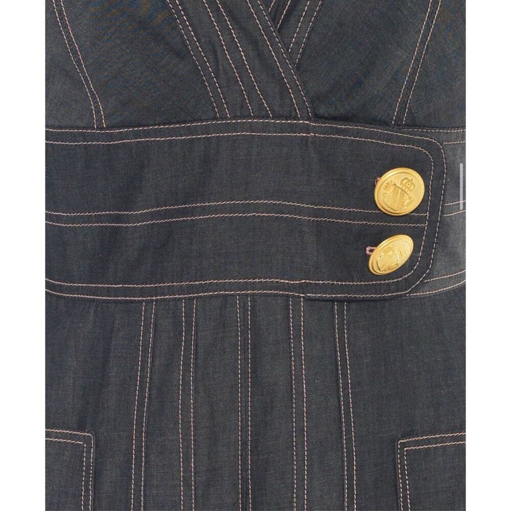 Anna Mason The Sun dress in lightweight black denim with signature pinkish topst - Picture 3 of 13